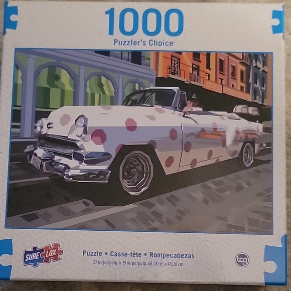 (J7) Puzzler's Choice 1000-Piece Puzzle - Colorful Car Design - Picture 1 of 3